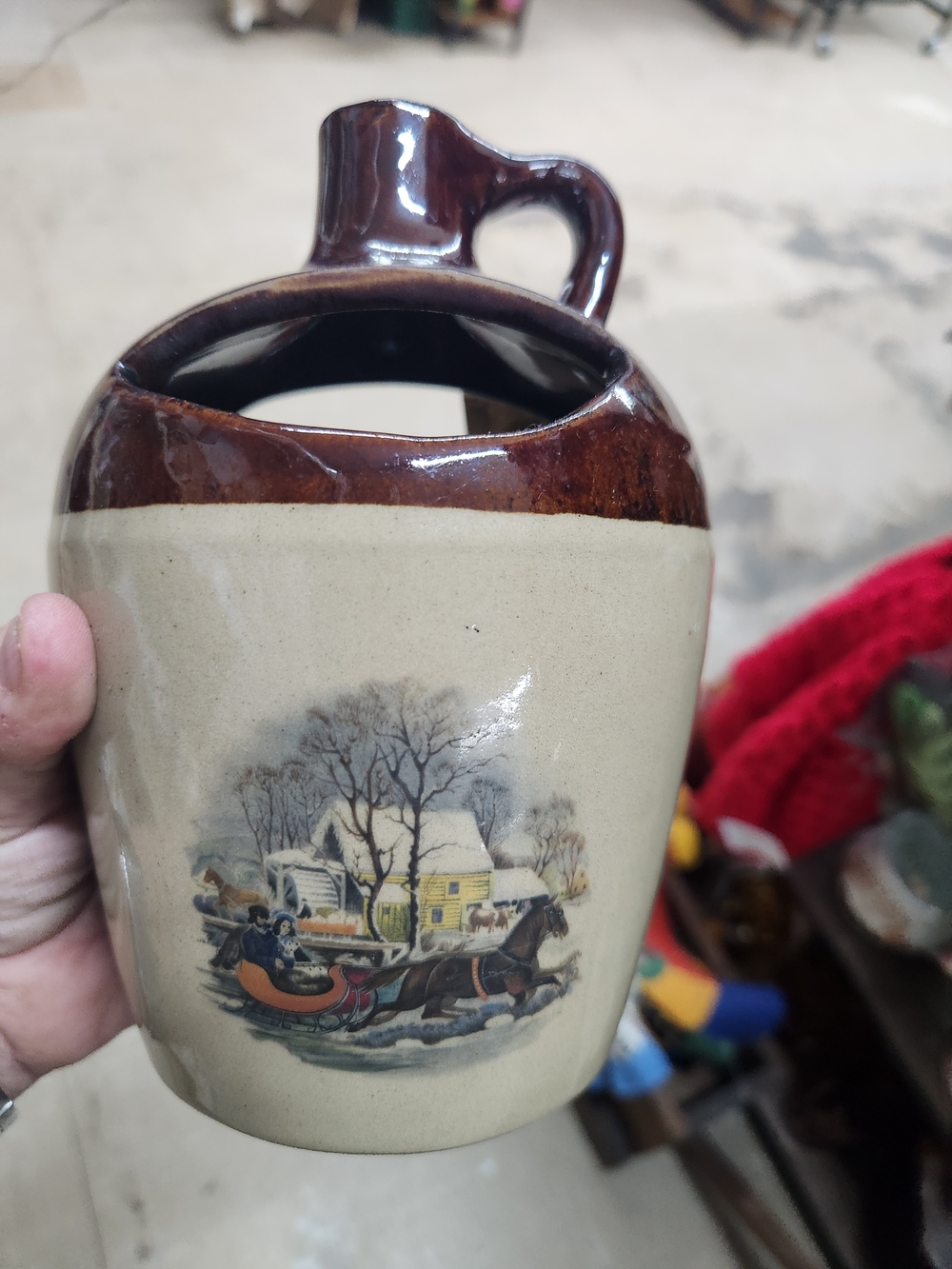 Currier & IvesCeramic Pitcher